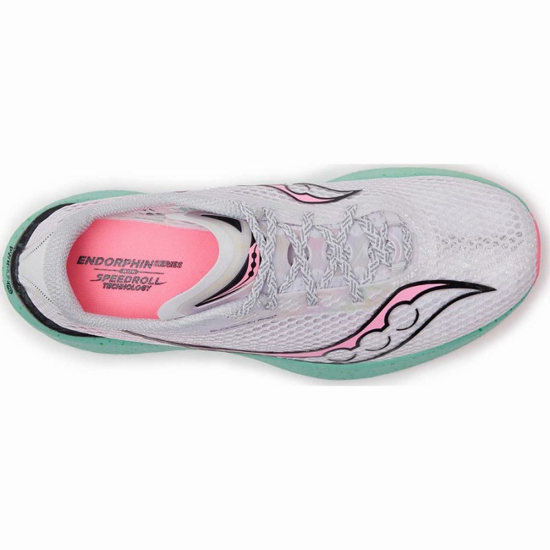 Women's Saucony Endorphin Pro 3 Running Shoes White / Pink | UAE S69385-Z90