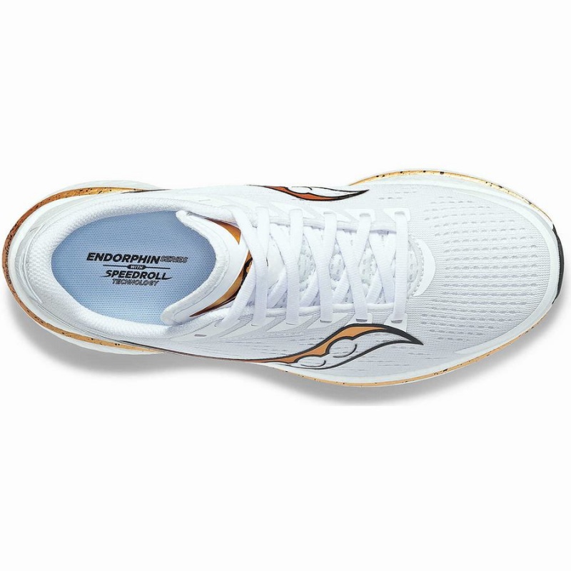 Women's Saucony Endorphin Speed 3 Running Shoes White / Gold | UAE S96458-W80