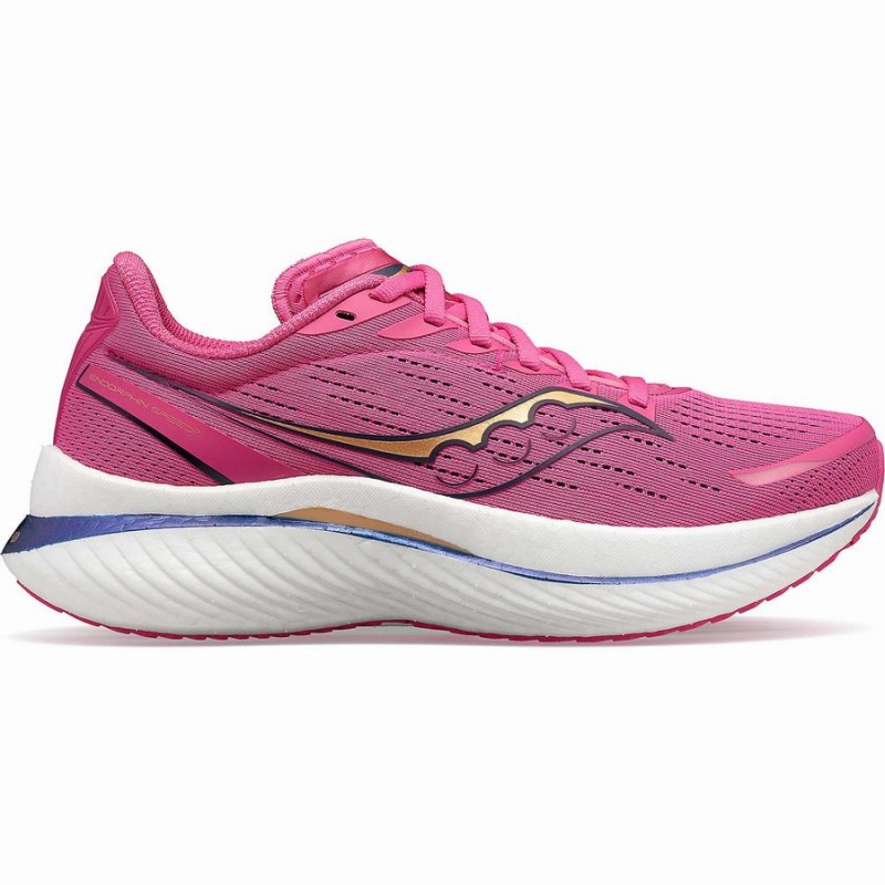 Women\'s Saucony Endorphin Speed 3 Running Shoes Pink / Navy | UAE S97834-M43