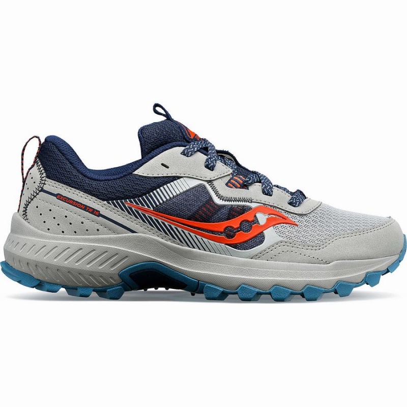 Women\'s Saucony Excursion TR16 Trail Running Shoes Grey / Navy | UAE S69785-N49