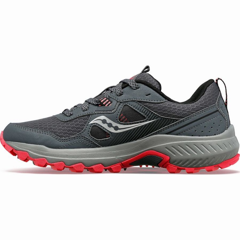 Women's Saucony Excursion TR16 Wide Trail Running Shoes Grey / Coral | UAE S29485-E49