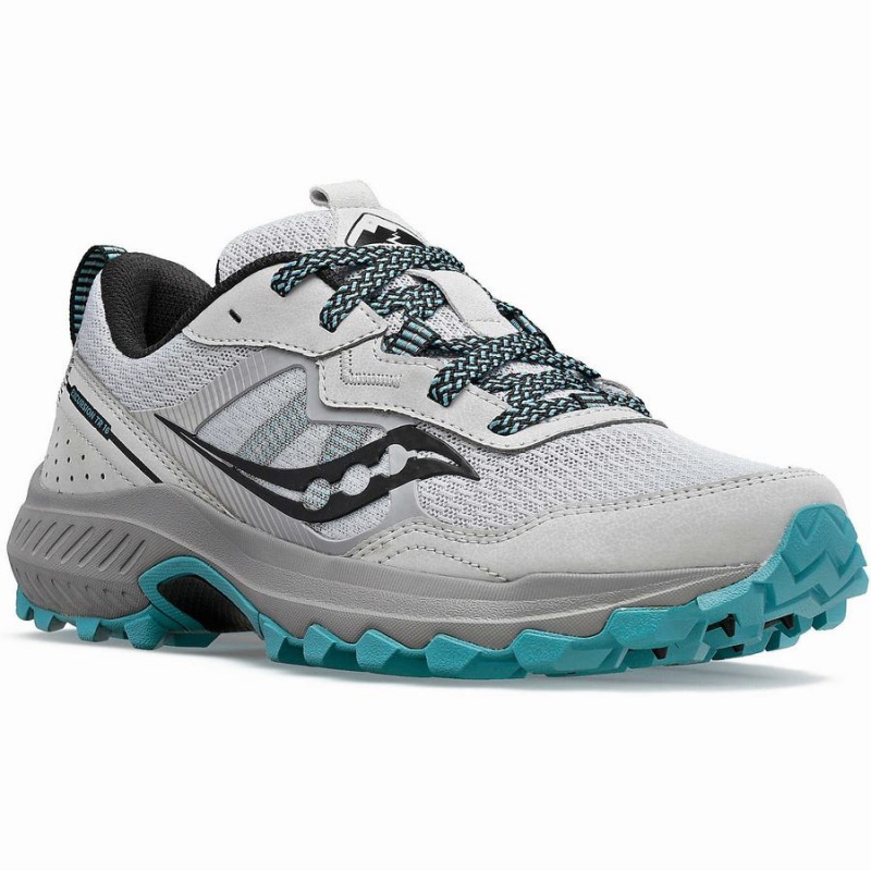 Women's Saucony Excursion TR16 Wide Trail Running Shoes Grey / Blue | UAE S58342-R40