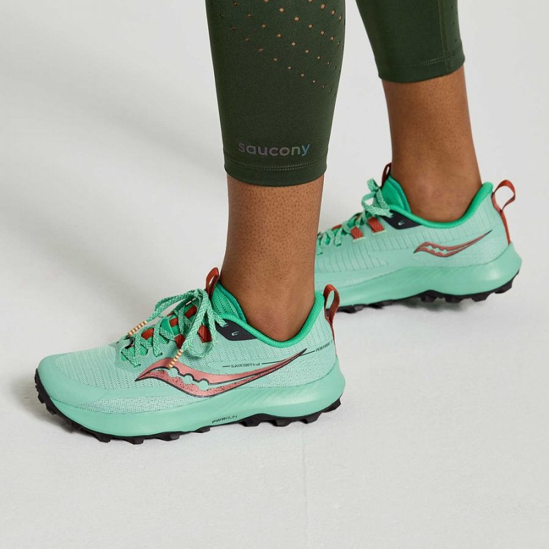 Women's Saucony Explorer Utility Crop Tight Dark Green | UAE S10426-B61