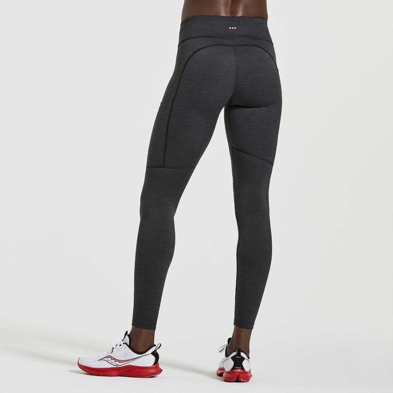 Women's Saucony Fortify Tight Black | UAE S38502-V94