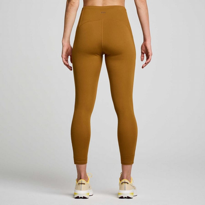 Women's Saucony Fortify Viz Tight Brown | UAE S01236-K73