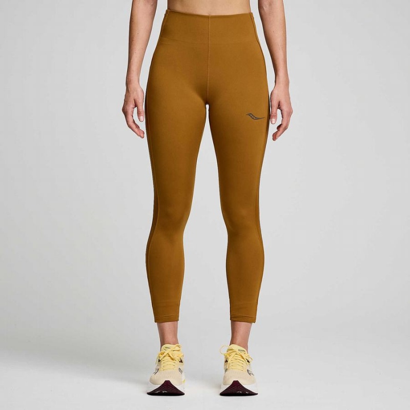 Women\'s Saucony Fortify Viz Tight Brown | UAE S01236-K73