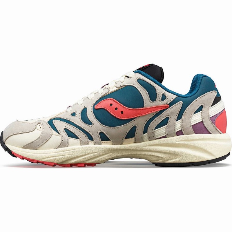 Women's Saucony Grid Azura 2000 Midnight Swimming Sneakers Beige / Green | UAE S73165-S06