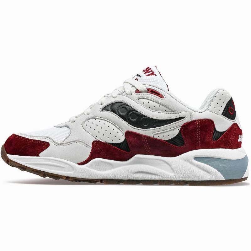 Women's Saucony Grid Shadow 2 Sneakers Cream / Red | UAE S69073-L67