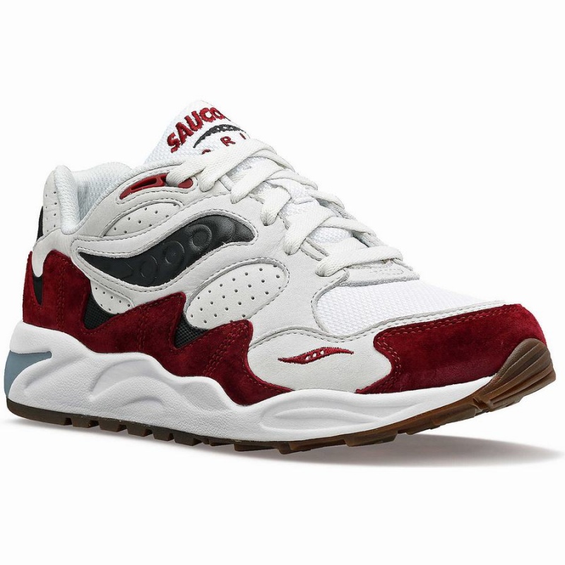 Women's Saucony Grid Shadow 2 Sneakers Cream / Red | UAE S69073-L67