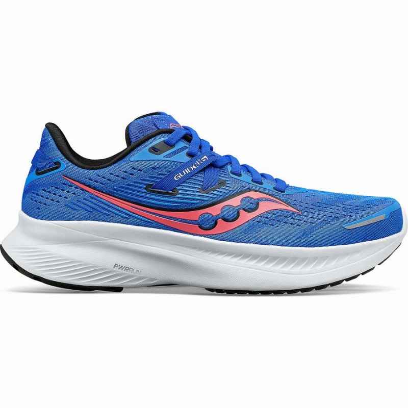 Women\'s Saucony Guide 16 Running Shoes Blue / Black | UAE S82795-U21