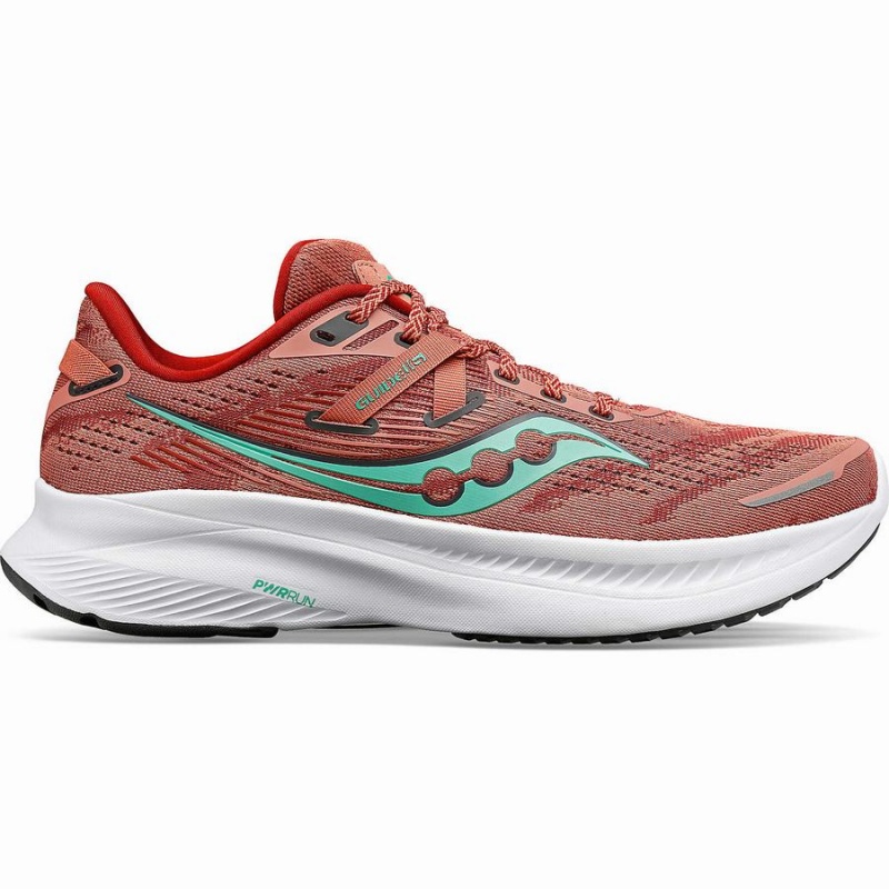 Women\'s Saucony Guide 16 Running Shoes Orange / Turquoise | UAE S97285-J04