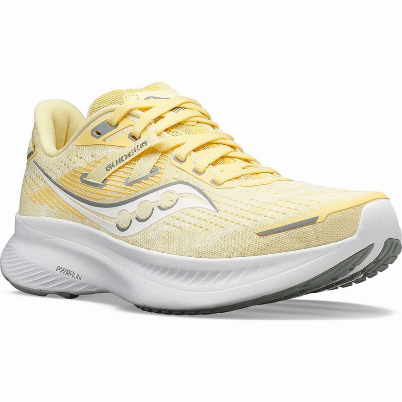 Women's Saucony Guide 16 Running Shoes Yellow / White | UAE S09381-E79