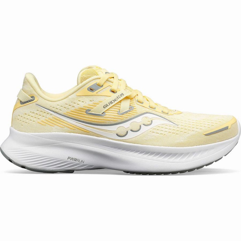 Women\'s Saucony Guide 16 Running Shoes Yellow / White | UAE S09381-E79