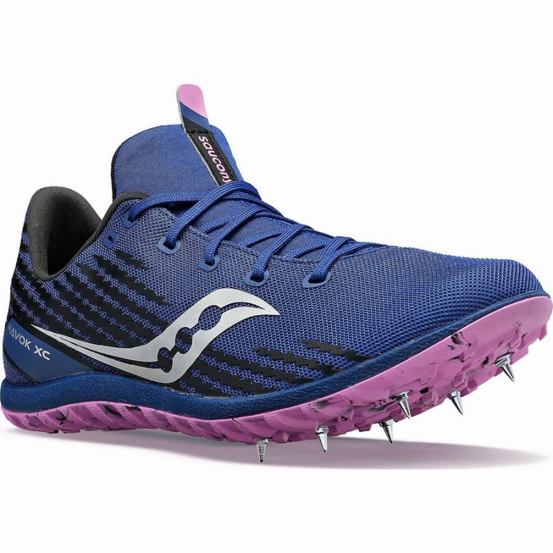 Women's Saucony Havok XC 3 Spike Track Spikes Indigo | UAE S12758-M10