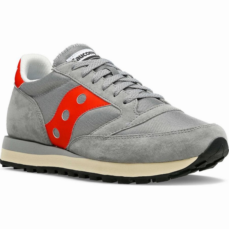 Women's Saucony Jazz 81 Sneakers Grey / Red | UAE S20594-K29