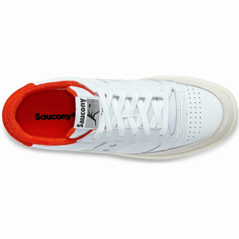 Women's Saucony Jazz Court Athletic Sneakers White / Red | UAE S50986-P78