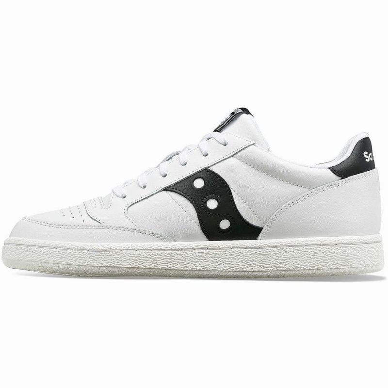 Women's Saucony Jazz Court PU Sneakers White / Black | UAE S09324-Q36