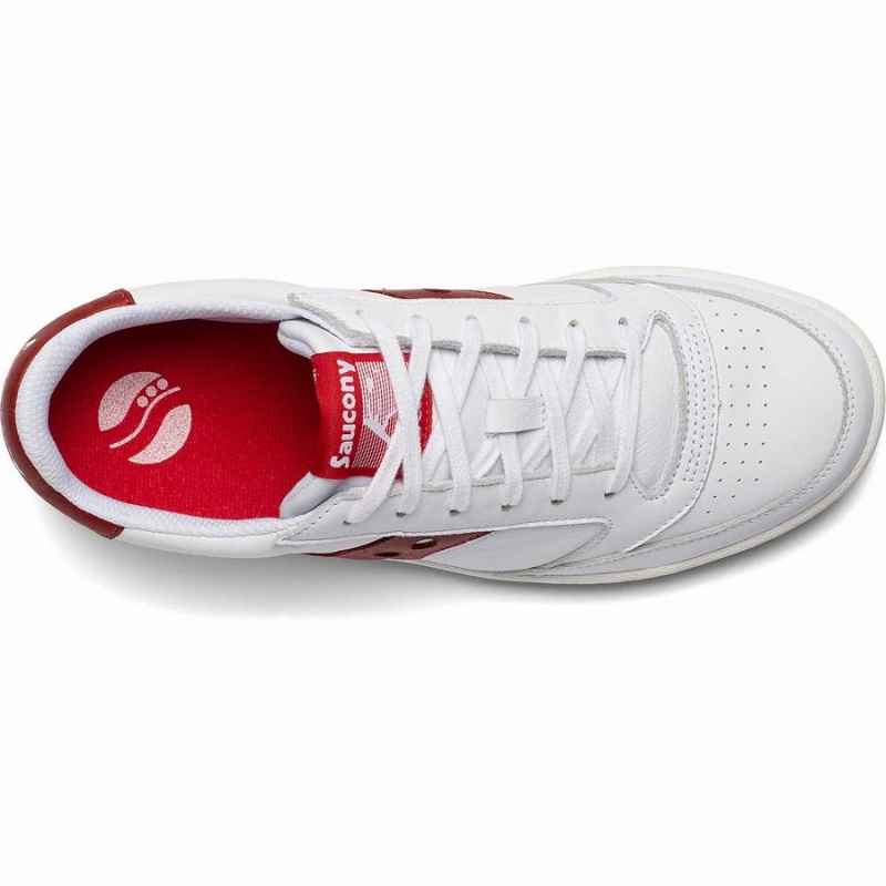 Women's Saucony Jazz Court Sneakers White / Red | UAE S05482-K19