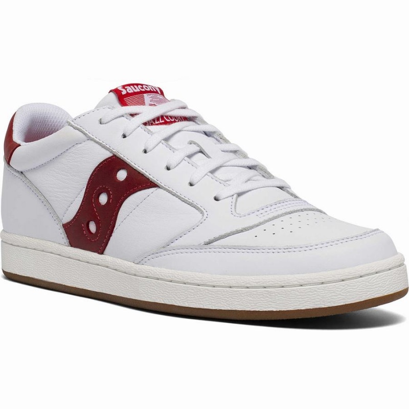 Women's Saucony Jazz Court Sneakers White / Red | UAE S05482-K19