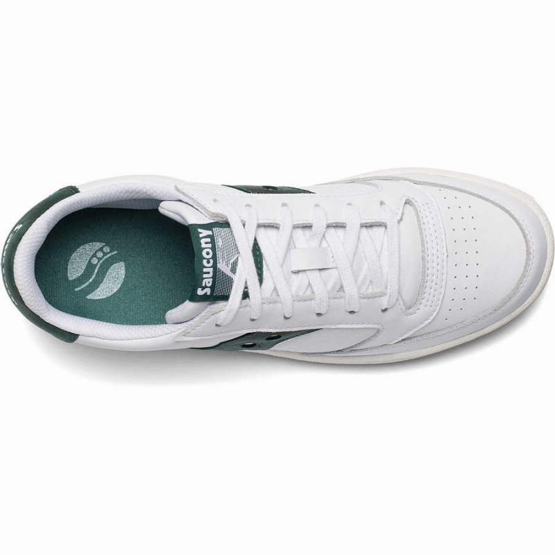 Women's Saucony Jazz Court Sneakers White / Green | UAE S20641-W98