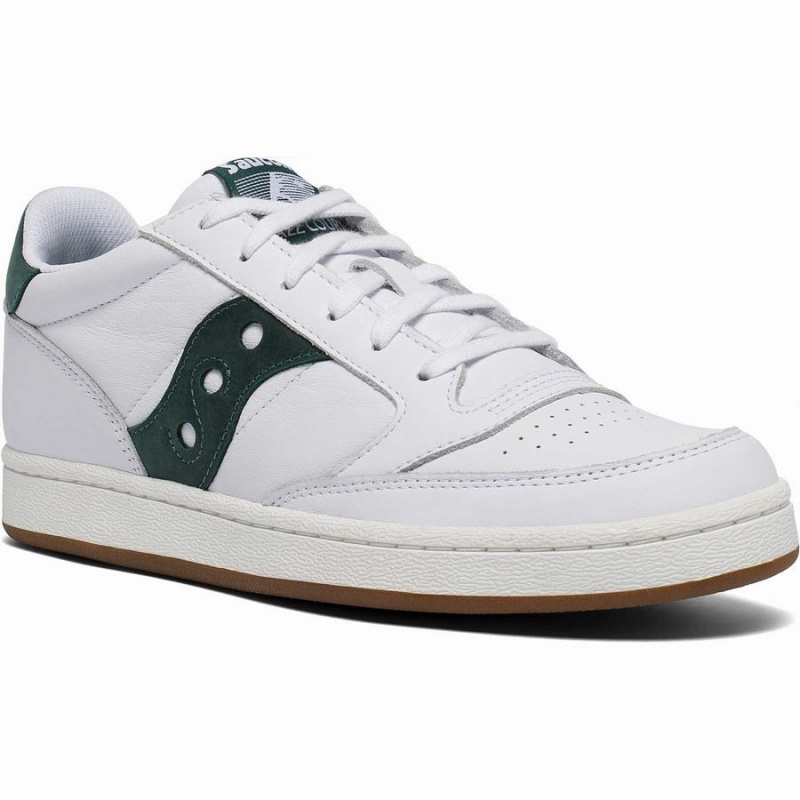 Women's Saucony Jazz Court Sneakers White / Green | UAE S20641-W98