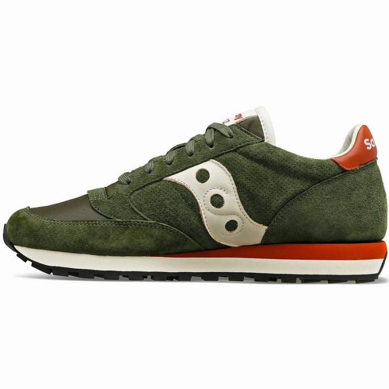 Women's Saucony Jazz Original Premium Sneakers Olive | UAE S62041-N87