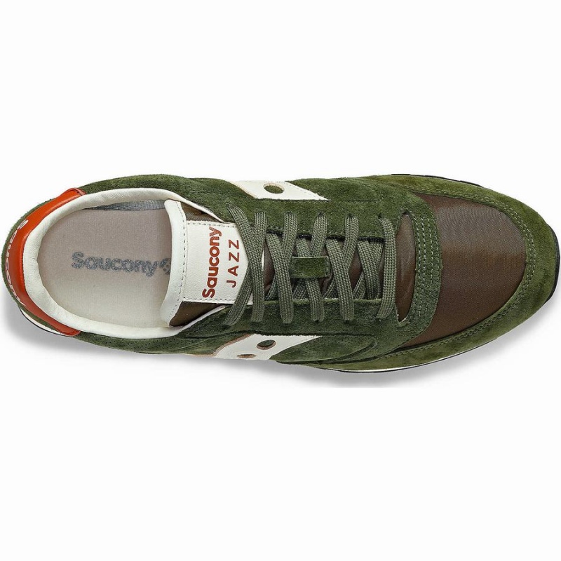 Women's Saucony Jazz Original Premium Sneakers Olive | UAE S62041-N87