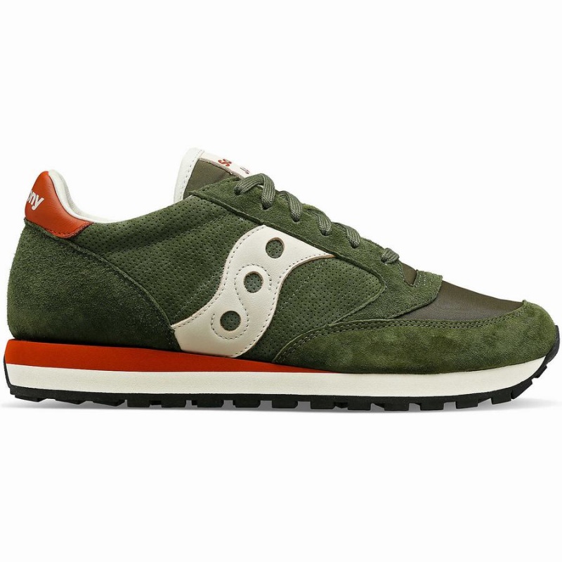 Women\'s Saucony Jazz Original Premium Sneakers Olive | UAE S62041-N87