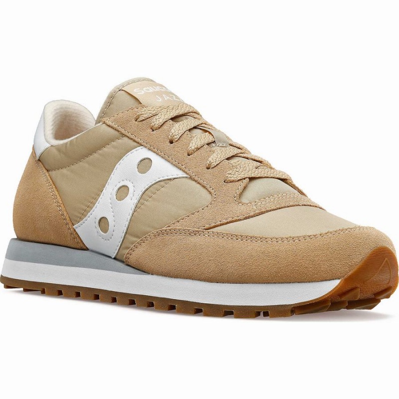 Women's Saucony Jazz Original Sneakers Beige / White | UAE S80273-U59