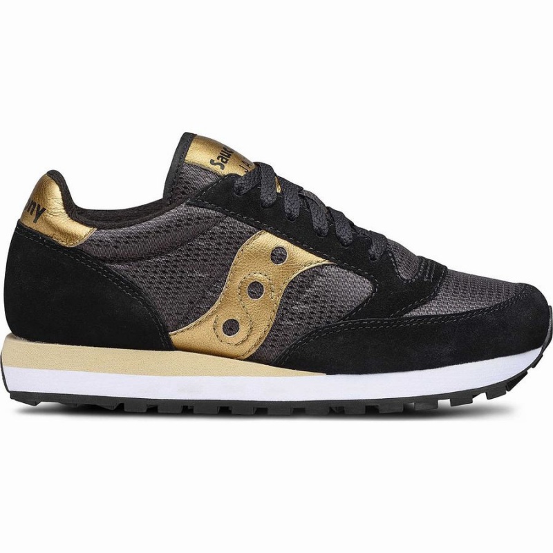 Women\'s Saucony Jazz Original Sneakers Black / Gold | UAE S23197-V15