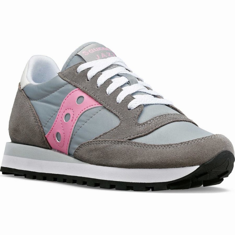 Women's Saucony Jazz Original Sneakers Grey / Pink | UAE S50327-N38