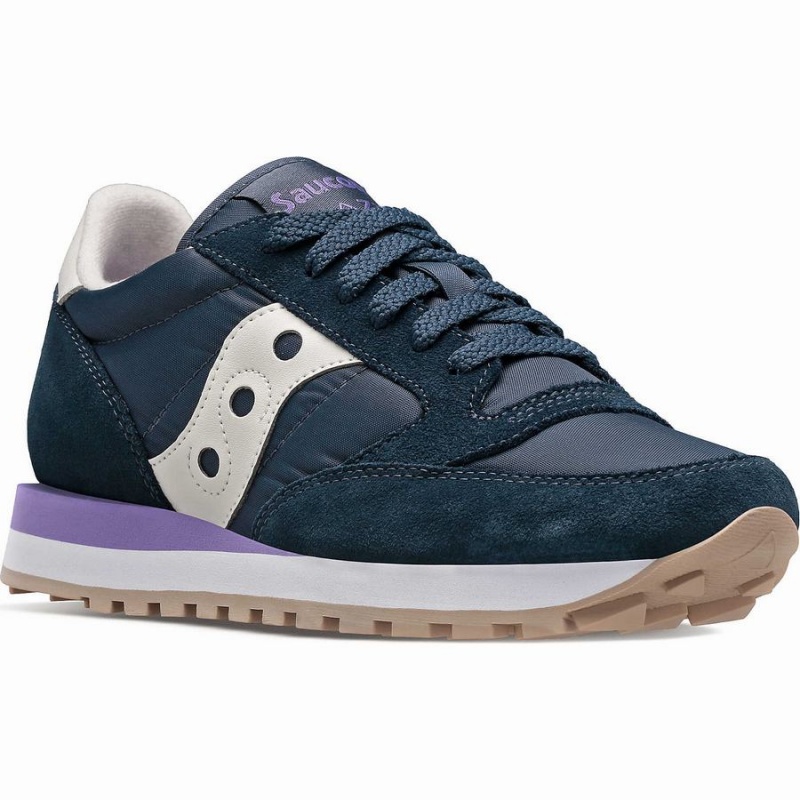 Women's Saucony Jazz Original Sneakers Navy / Purple | UAE S54983-B02