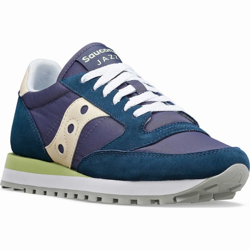 Women's Saucony Jazz Original Sneakers Navy / Cream | UAE S56327-X57