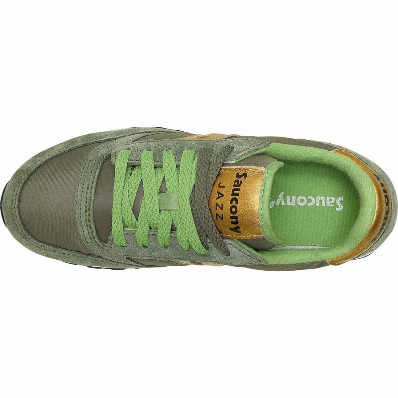 Women's Saucony Jazz Original Sneakers Olive / Gold | UAE S61592-A97