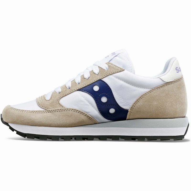 Women's Saucony Jazz Original Sneakers White / Navy | UAE S09823-U90