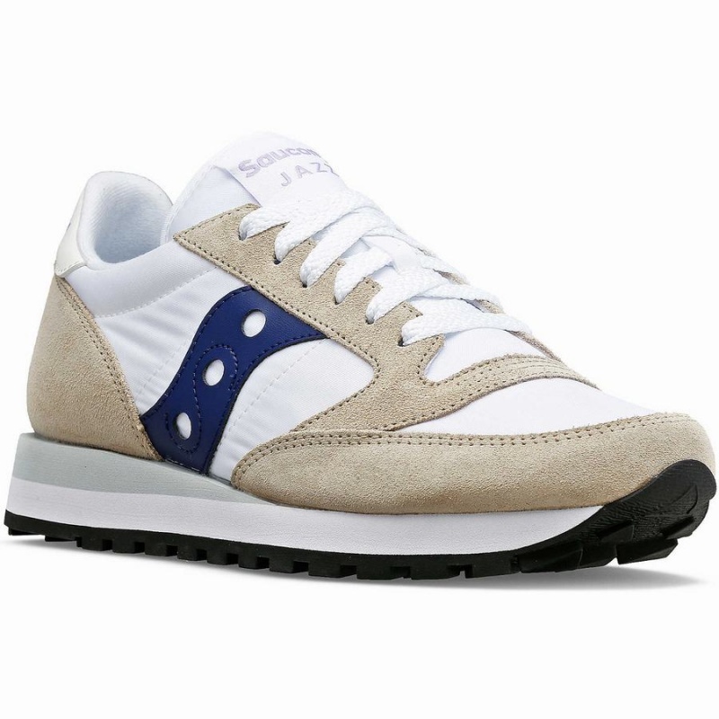 Women's Saucony Jazz Original Sneakers White / Navy | UAE S09823-U90