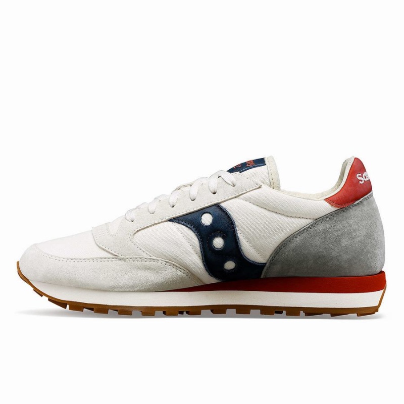 Women's Saucony Jazz Original Stonewash Sneakers White / Navy | UAE S90453-E54