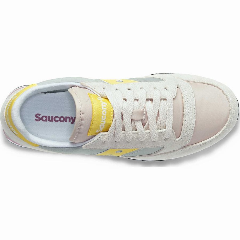 Women's Saucony Jazz Triple Sneakers Grey / Yellow | UAE S69308-Y64