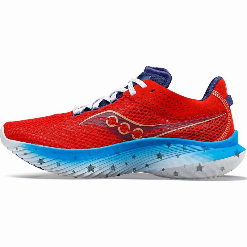 Women's Saucony Kinvara 14 Liberty Running Shoes Red / White / Blue | UAE S01465-L09