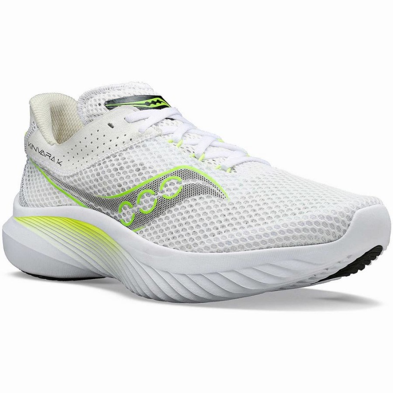 Women's Saucony Kinvara 14 Running Shoes White / Green | UAE S08293-X83