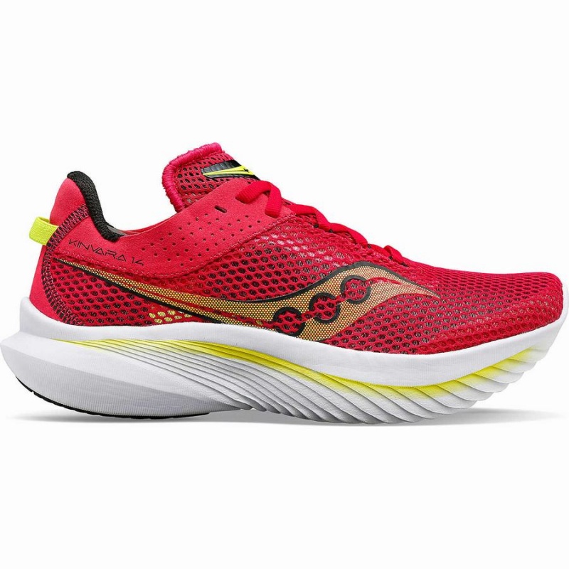 Women\'s Saucony Kinvara 14 Running Shoes Red / Rose | UAE S18309-N73