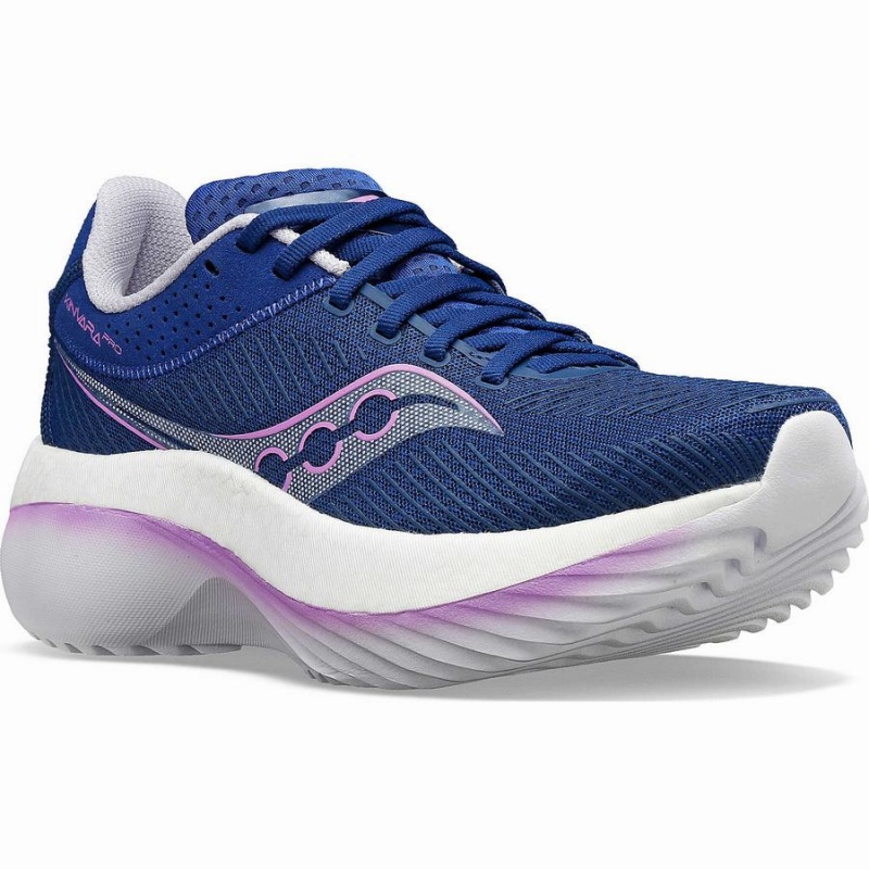 Women's Saucony Kinvara Pro Running Shoes Indigo / Purple | UAE S84103-A58