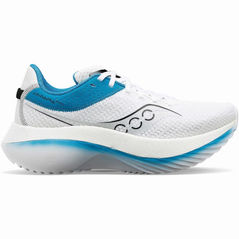 Women\'s Saucony Kinvara Pro Running Shoes White / Blue | UAE S65349-D40