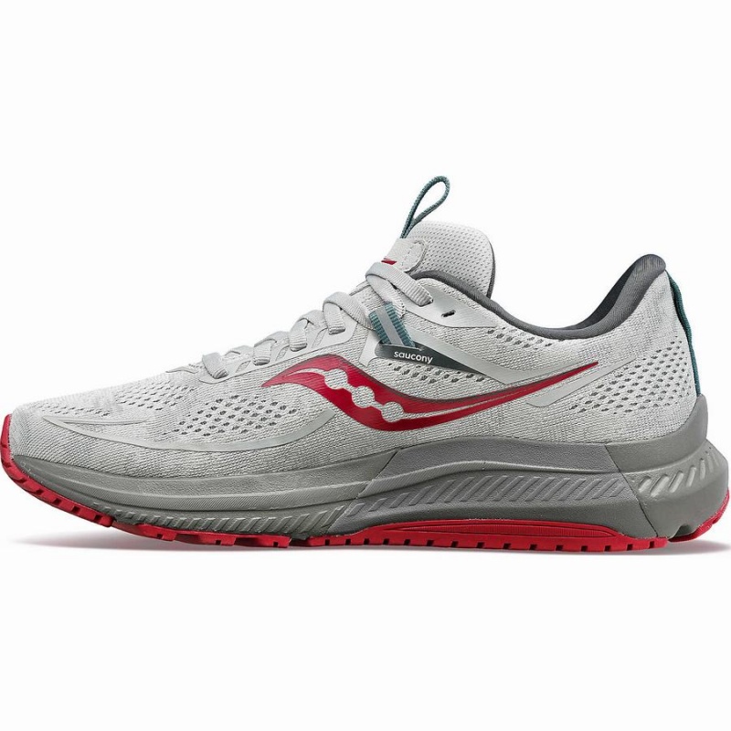 Women's Saucony Omni 21 Running Shoes Grey / Red | UAE S49173-B65