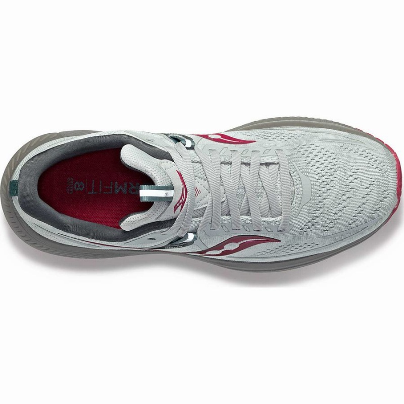 Women's Saucony Omni 21 Running Shoes Grey / Red | UAE S49173-B65