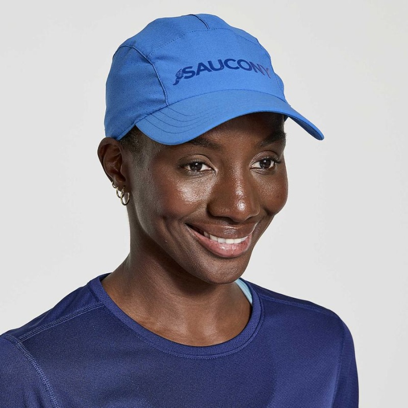 Women's Saucony Outpace Hats Blue | UAE S73609-A95