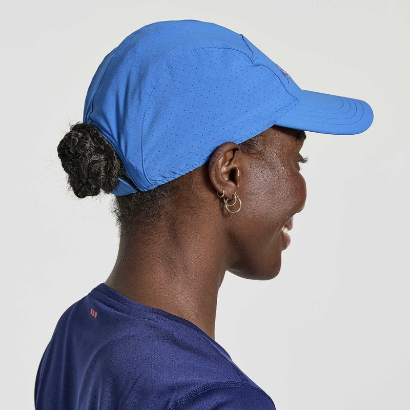 Women's Saucony Outpace Hats Blue | UAE S73609-A95