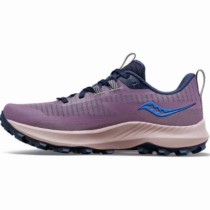 Women's Saucony Peregrine 13 Trail Running Shoes Purple / Navy | UAE S50192-J85