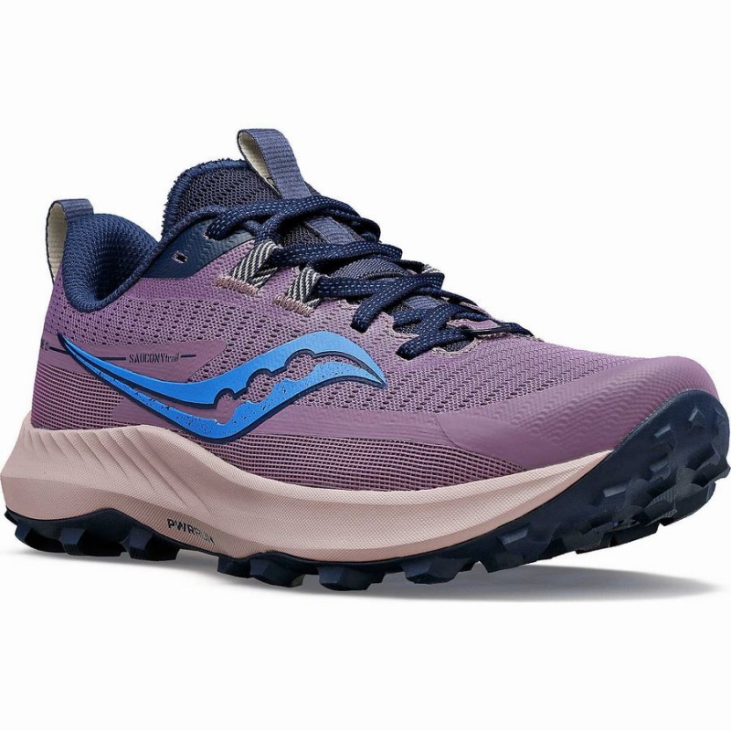 Women's Saucony Peregrine 13 Trail Running Shoes Purple / Navy | UAE S50192-J85