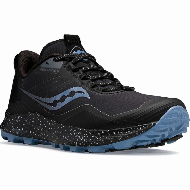 Women's Saucony Peregrine ICE+ 3 Running Shoes Black | UAE S64793-D92